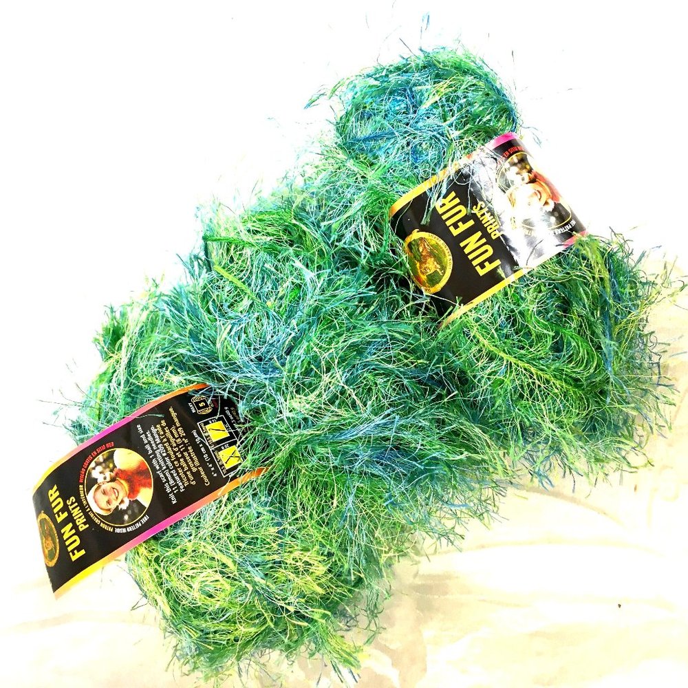 Citrus Eyelash Yarn Fun Fur Lion Brand Yarn Bundle of 3